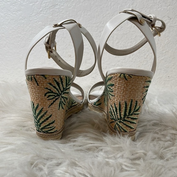 Kelly & Katie Wedge Sandal Devyn Style Tropical Palm Tree Women’s Size 8.5 - Picture 5 of 12